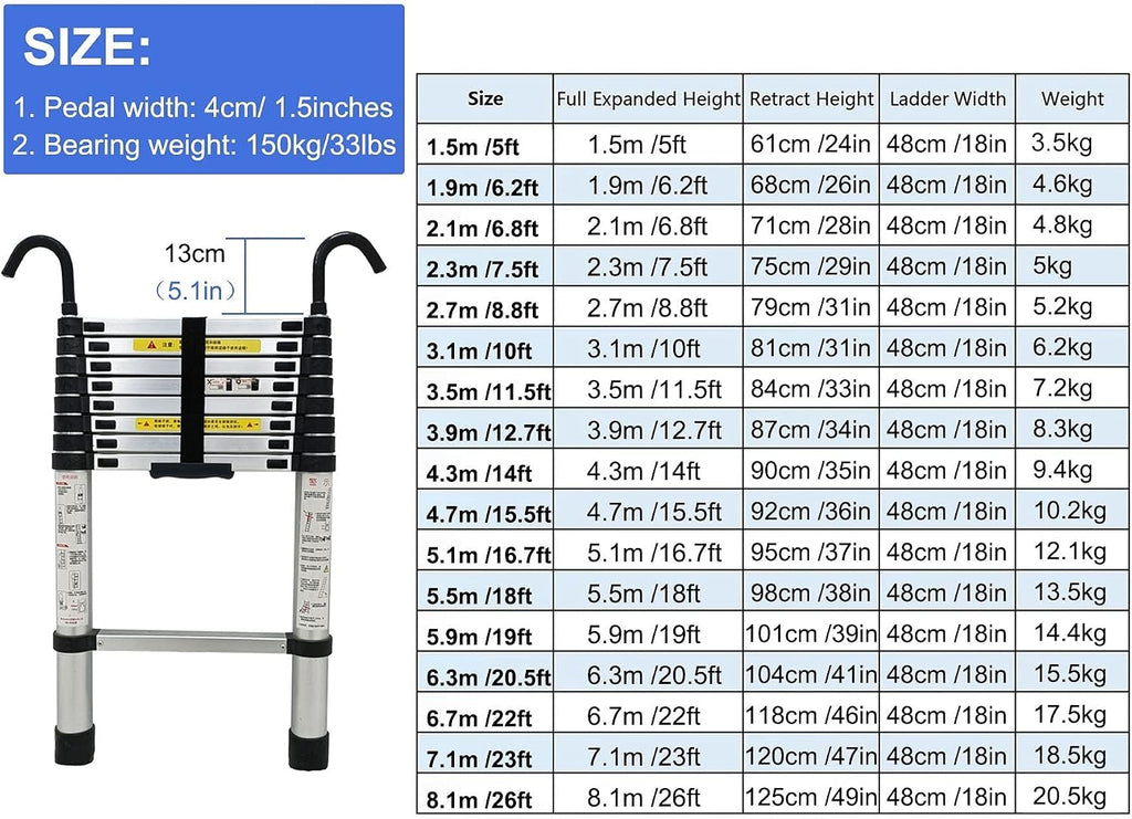 Telescopic Aluminum Ladder