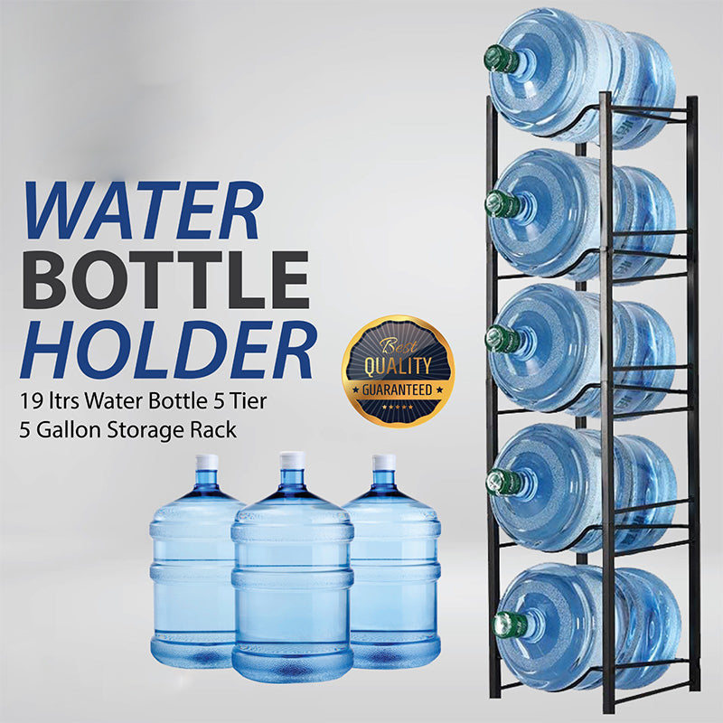 Water Bottle Cooler Holder - Jug Rack For 19 ltrs Water Bottle 5 Tier
