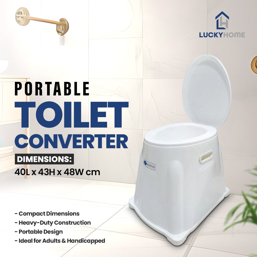 Portable Toilet Converter – Heavy-Duty Commode Stool